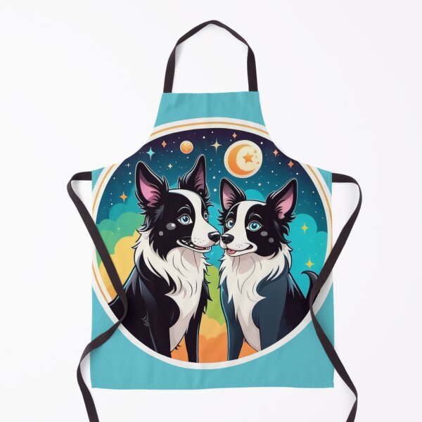 Item preview, Loving Border Collie under the moon designed and sold by Senifly.