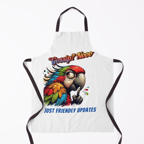 Item preview, Gossip Parrot – Funny Colorful Bird Saying "Just Friendly Updates" designed and sold by JenniferCreaArte .