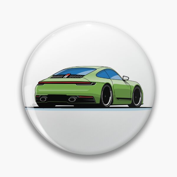 Item preview, Porsche 992 Carrera T Green Illustration  designed and sold by blackdogshop.