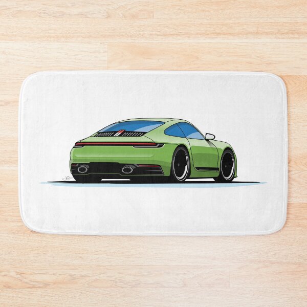 Item preview, Porsche 992 Carrera T Green Illustration  designed and sold by blackdogshop.