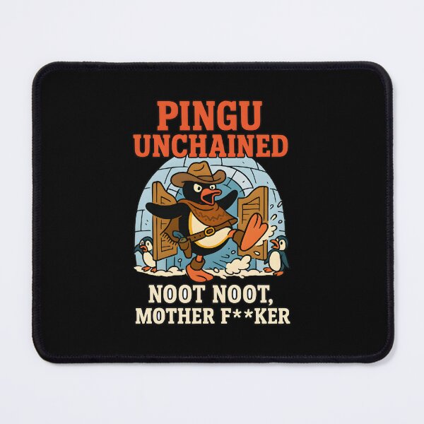 Item preview, Pingu Unchained Wild West Parody designed and sold by W.T.F.Prints.