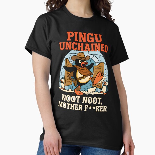 Item preview, Parodia del salvaje oeste de Pingu Unchained designed and sold by W.T.F.Prints.