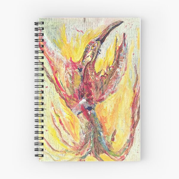 Item preview, Flame-feathered Firebird: Acrylic Painting designed and sold by openeyeddreams.