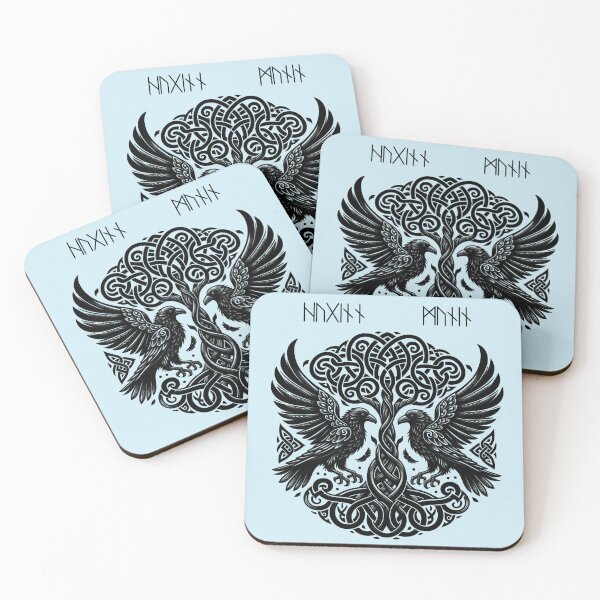 Item preview, Huginn and Muninn Norse Raven designed and sold by AnalajiaDesigns.