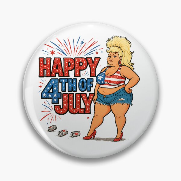 Item preview, Happy 4th of July – Sassy Patriotic Babe Sticker designed and sold by yeobo-designs.