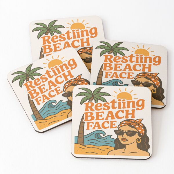 Item preview, Resting Beach Face – Funny Summer Pun Typography Design designed and sold by ArtsyEcho.