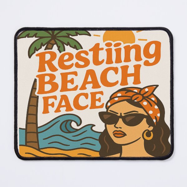 Item preview, Resting Beach Face – Funny Summer Pun Typography Design designed and sold by ArtsyEcho.