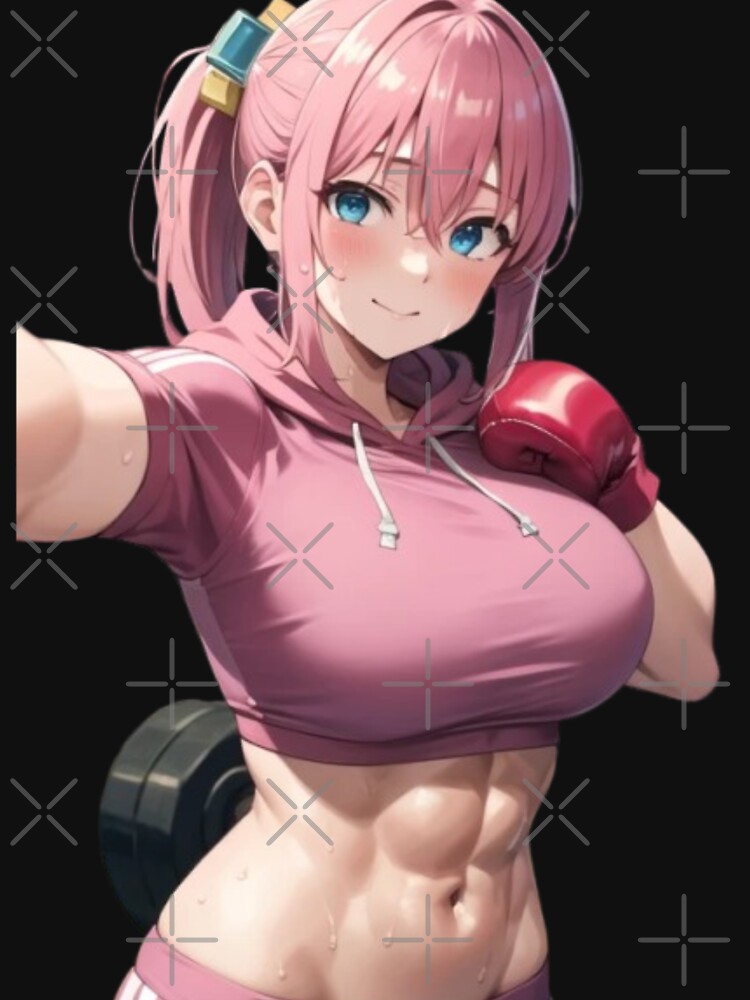 Aperçu 7 sur 7. T-shirt essentiel avec l'œuvre Fan art d'Hitori Gotō | Illustration de fille animée de style Buff créée et vendue par yothintankam.