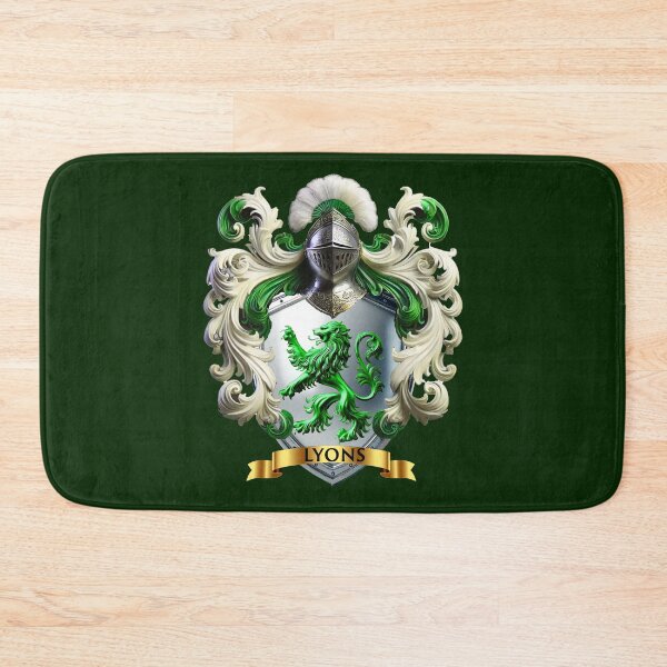 Item preview, Lyons Family Crest – Irish Coat of Arms with Green Lion designed and sold by Highlandkings.