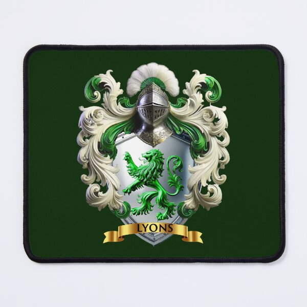 Item preview, Lyons Family Crest – Irish Coat of Arms with Green Lion designed and sold by Highlandkings.