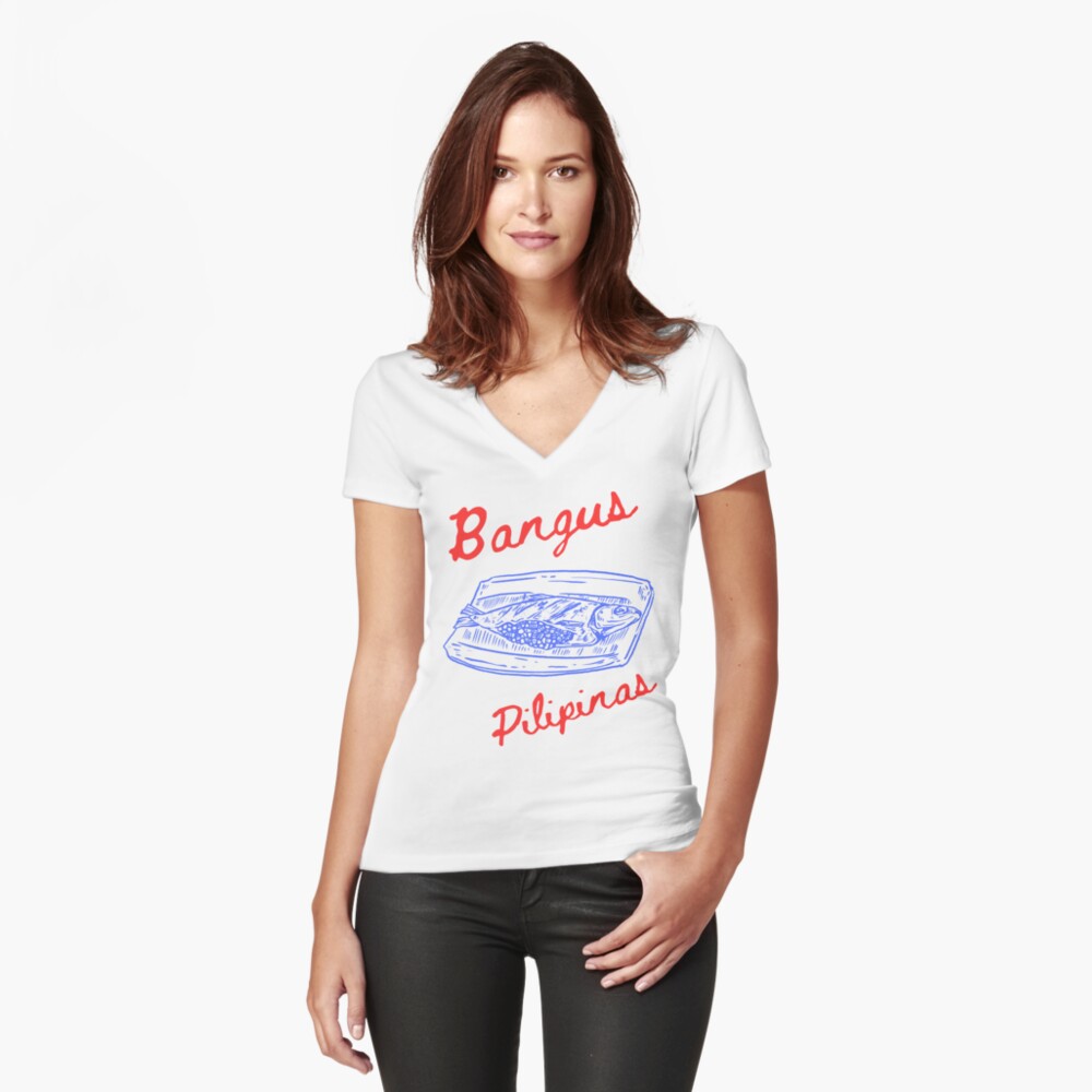 Item preview, Fitted V-Neck T-Shirt designed and sold by rezela.