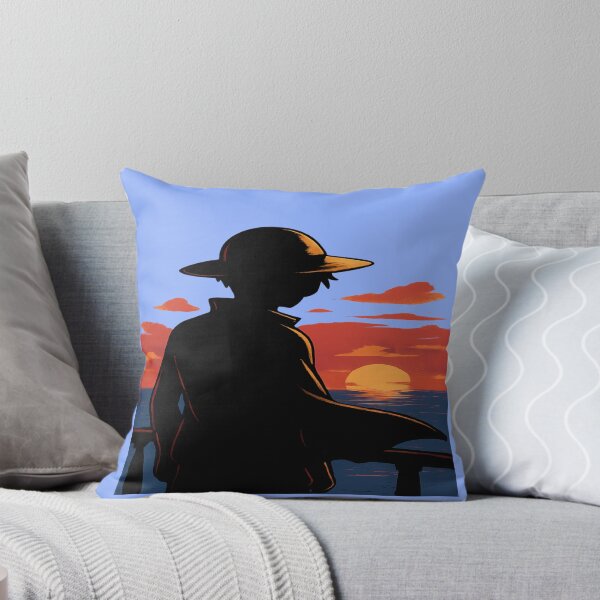 Item preview, Mysterious Straw Hat Pirate Silhouette at Sunset anime designed and sold by ‏Designly Yours‏.