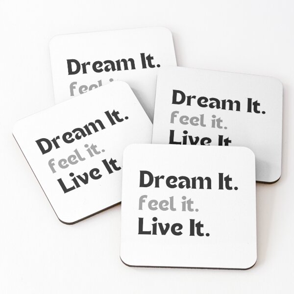 Item preview, Motivational Manifestation Quote – Dream It. Feel It. Live It. (Minimalist Design, Positive Energy Gift) designed and sold by MakeMyDaze.