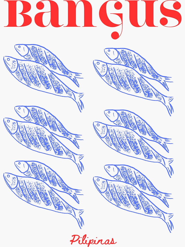 Thumbnail 3 of 3, Sticker, Bangus 2 designed and sold by rezela.