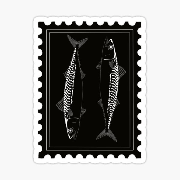 Item preview, Atlantic Mackerel Stamp - Black designed and sold by Bluer Horizons Art.