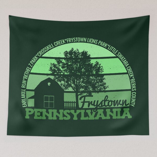 Item preview, Frystown Pennsylvania Sunset Retro Vintage Local Pride Logo designed and sold by CRHPOD20.