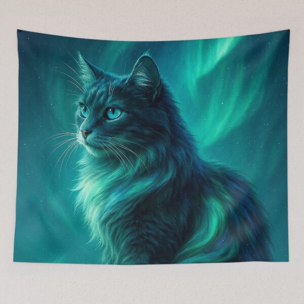 Item preview, "Silent Glow" -  Aurora Cat Series (7/7) designed and sold by RinWinArts.