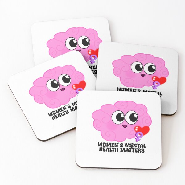 Item preview, Women’s Mental Health Matters Brain- black text designed and sold by LaurenEhretArt.