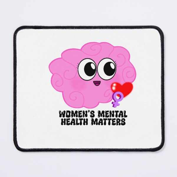Item preview, Women’s Mental Health Matters Brain- black text designed and sold by LaurenEhretArt.