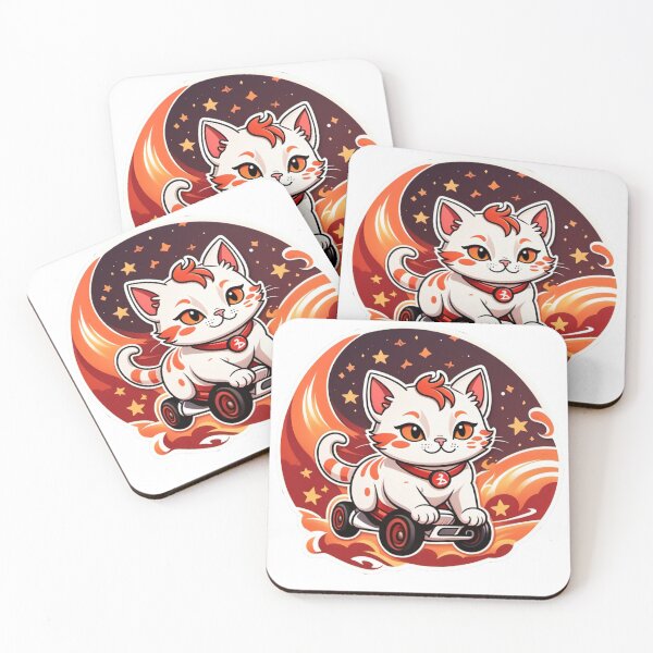 Item preview, Fiery Skateboarding Cat designed and sold by Senifly.