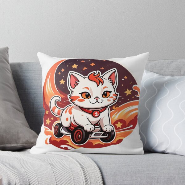 Item preview, Fiery Skateboarding Cat designed and sold by Senifly.