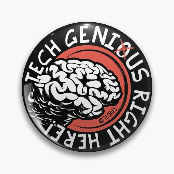 Item preview, Tech Genius Right Here – Funny AV, Worship, and Tech Arts Brain Design designed and sold by MrTechies.