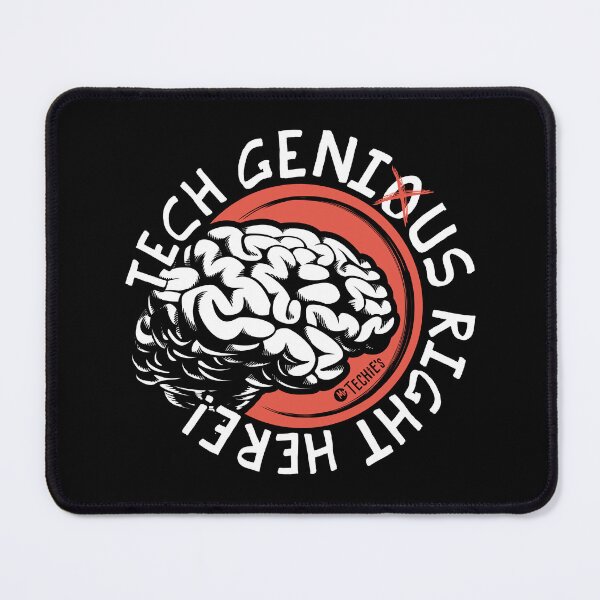 Item preview, Tech Genius Right Here – Funny AV, Worship, and Tech Arts Brain Design designed and sold by MrTechies.