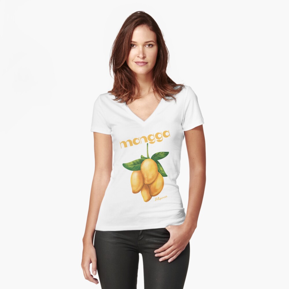Item preview, Fitted V-Neck T-Shirt designed and sold by rezela.