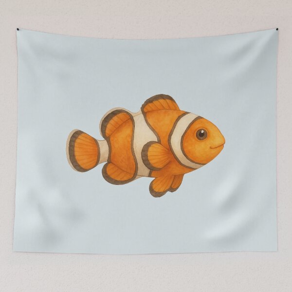 Item preview, Clownfish – Watercolor Ocean Animal Sticker designed and sold by Skippy-Froggy.