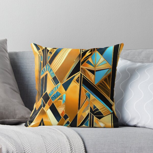 Item preview, Luxurious Art Deco Golden And Blue Geometric Design designed and sold by DEC02.