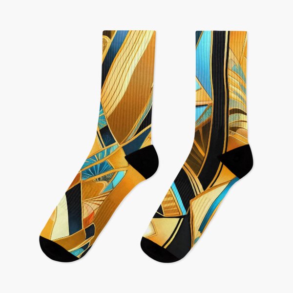 Item preview, Luxurious Art Deco Golden And Blue Geometric Design designed and sold by DEC02.