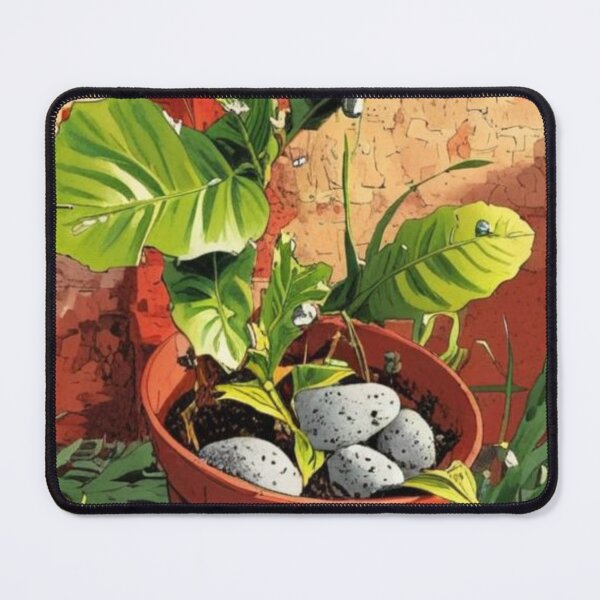 Item preview, garden pot and river rocks designed and sold by WildLadyWood.