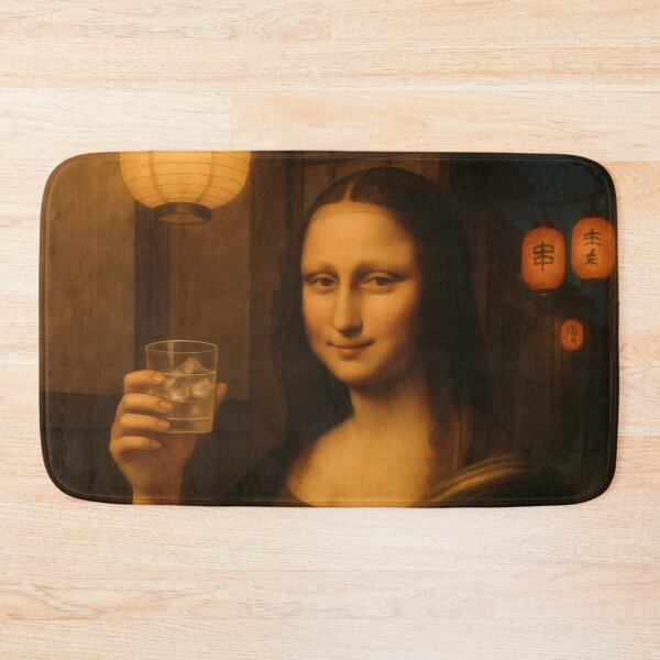 Item preview, Mona Lisa Drinking Shochu Japanese Vintage designed and sold by mildaclairmo.