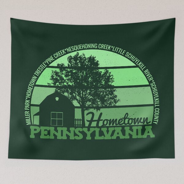 Item preview, Logotipo retro vintage del orgullo local de Pensilvania, ciudad natal, puesta de sol designed and sold by CRHPOD20.