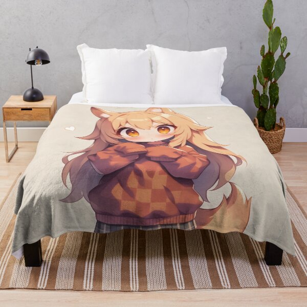 Item preview, Kawaii fox girl in autumn look – chibi style designed and sold by Killerkarpfen.