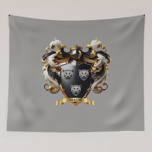 Item preview, Magee Family Crest – Irish Coat of Arms with Leopard Symbolism designed and sold by Highlandkings.