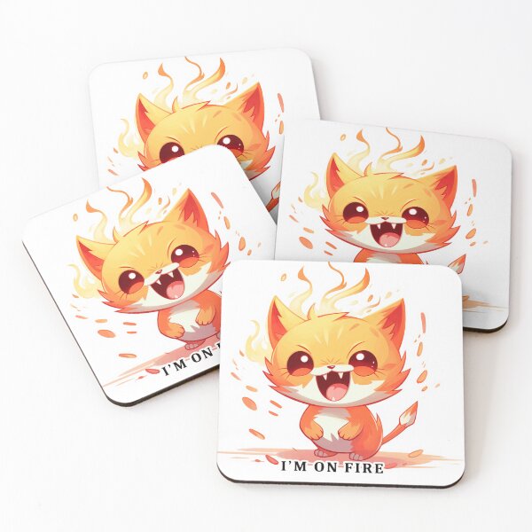 Artikelvorschau, Feurige Kawaii-Katze – I'm on Fire Design entworfen und verkauft von Killerkarpfen.
