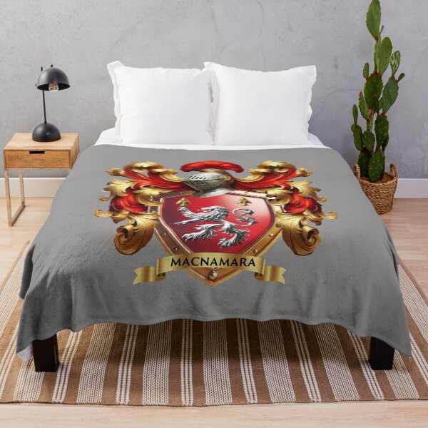 Item preview, Macnamara Family Crest – Irish Heritage Shield with Silver Lion designed and sold by Highlandkings.