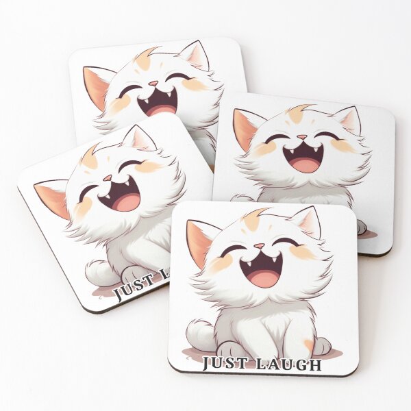 Item preview, Laughing Kawaii Cat – Just Laugh Design designed and sold by Killerkarpfen.
