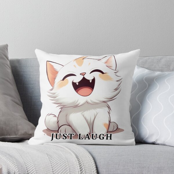 Item preview, Laughing Kawaii Cat – Just Laugh Design designed and sold by Killerkarpfen.