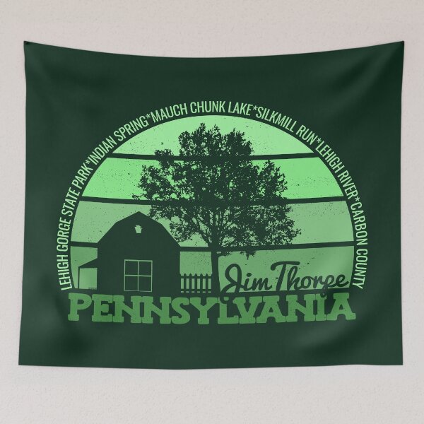 Item preview, Jim Thorpe, Pensilvania - Atardecer, retro, vintage, orgullo local designed and sold by CRHPOD20.