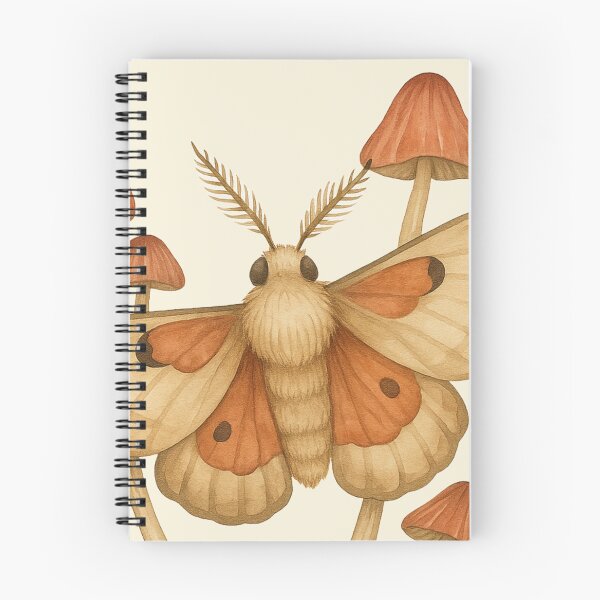 Item preview, Moth with Mushrooms – Watercolor Forest Aesthetic Sticker designed and sold by Skippy-Froggy.