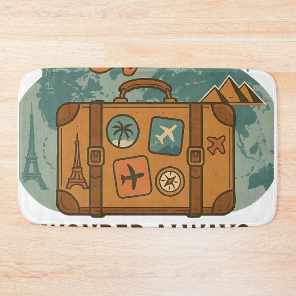 Item preview, Wander Often Wonder Always Travel Quote - Adventure Suitcase World Design designed and sold by WarFX Designs.