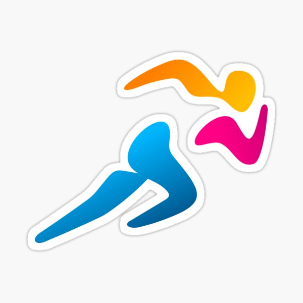 Artikel-Vorschau von Buntes Logo-Design mit laufenden Menschen-Silhouetten, designt und verkauft von ilunilun7.