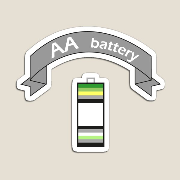Double A Battery (Aromantic & Agender) Magnet