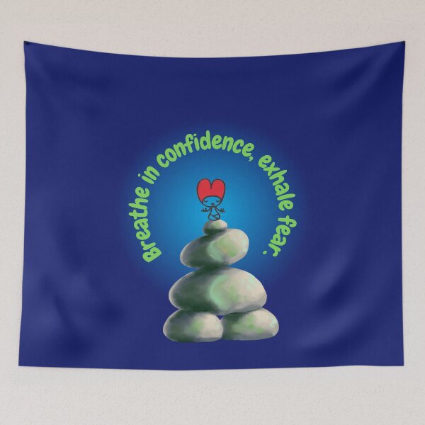 Item preview, Rocks stacking (Breathe in confidence, exhale fear.) designed and sold by Words Grow Wings.
