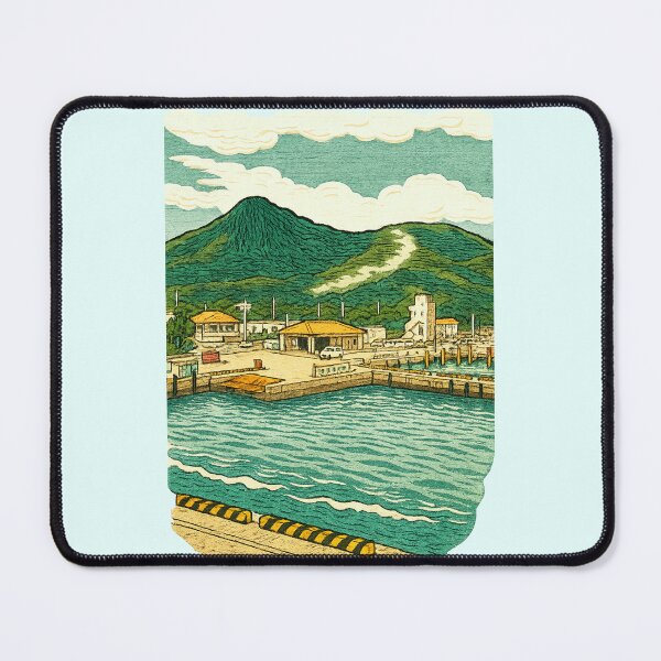 Item preview, Island Port Serenity | Coastal Tranquility – Retro Ukiyo-e Vibes designed and sold by GeEeN.