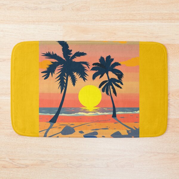 Item preview, A Beach Shore Illuminated By Lemon Neon Sunlight designed and sold by Felia001.
