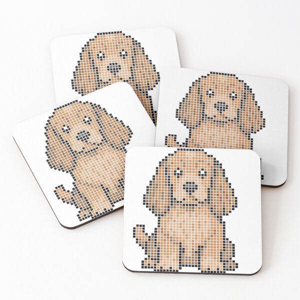 Item preview, Pixeled Cocker Spaniel (red) designed and sold by Brain Fart Buffet.