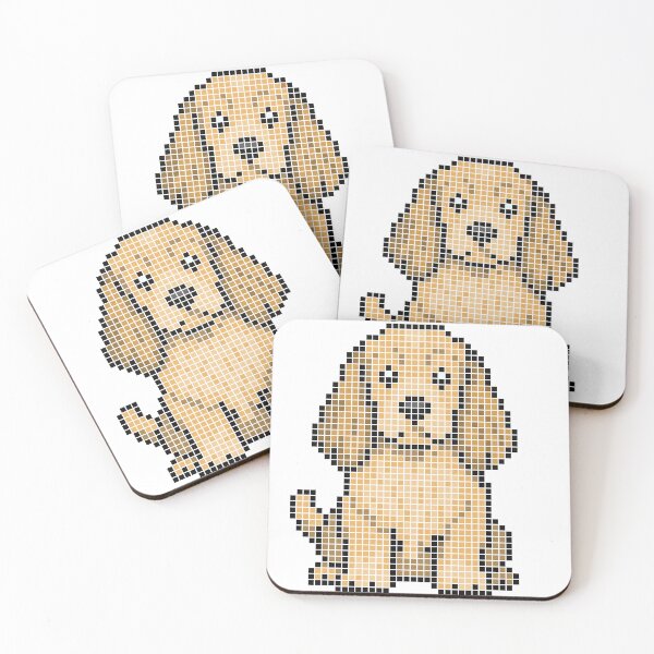 Item preview, Pixeled Cocker Spaniel (lemon) designed and sold by Brain Fart Buffet.